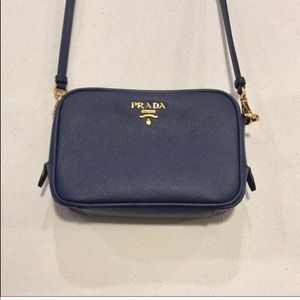 Prada saffiano camera crossbody bag